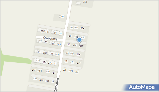 Porosły-Kolonia, Owocowa, 46e, mapa Porosły-Kolonia