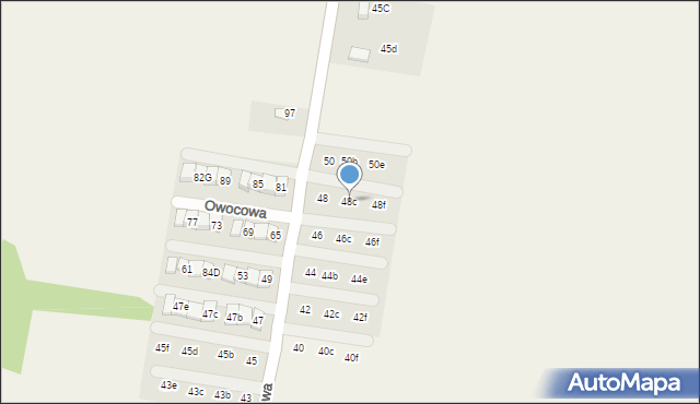 Porosły-Kolonia, Owocowa, 48c, mapa Porosły-Kolonia