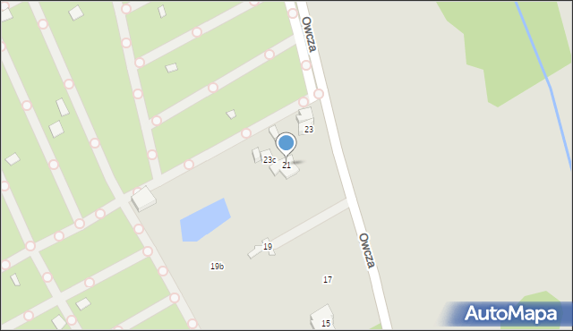 Poznań, Owcza, 21, mapa Poznania