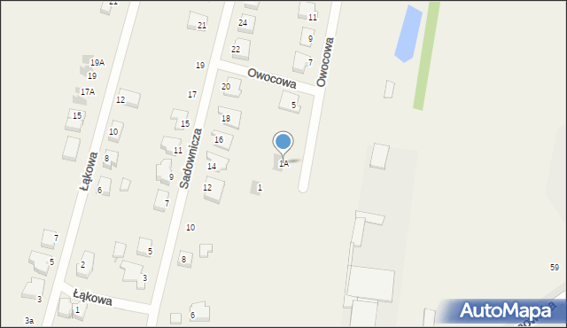 Sierakowo, Owocowa, 1A, mapa Sierakowo