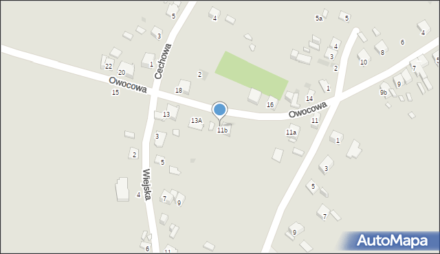 Sławków, Owocowa, 11c, mapa Sławków