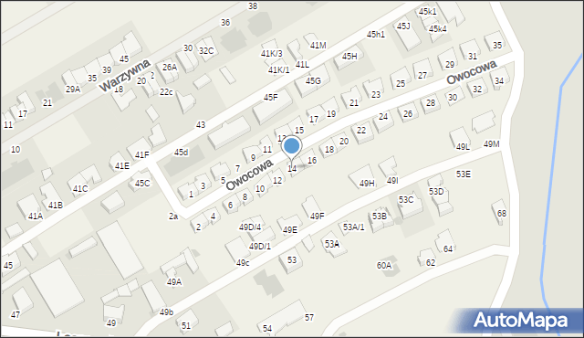 Święciechowa, Owocowa, 14, mapa Święciechowa