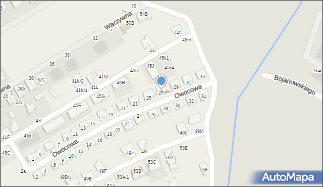 Święciechowa, Owocowa, 27, mapa Święciechowa