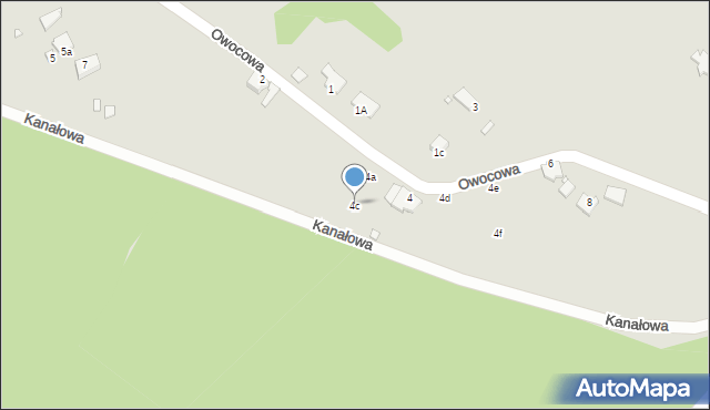 Świnoujście, Owocowa, 4c, mapa Świnoujście