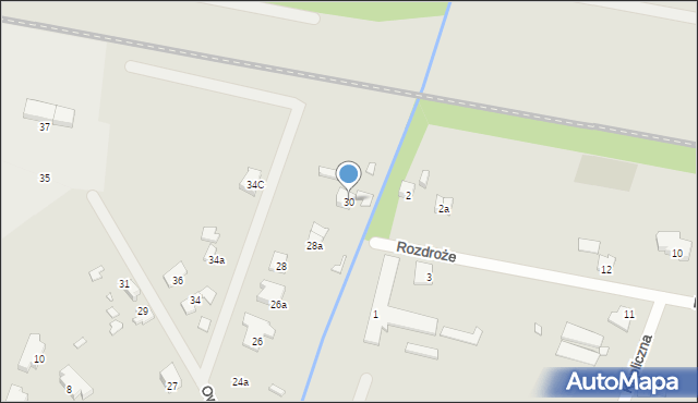 Szczecin, Owsiana, 30, mapa Szczecina