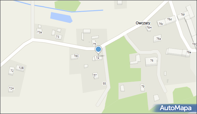 Szklary Górne, Owczary, 78a, mapa Szklary Górne