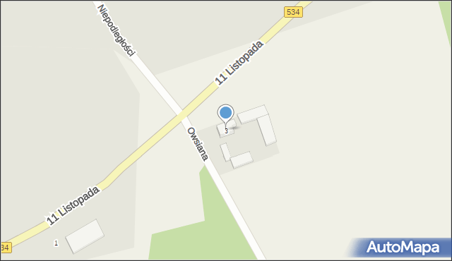 Wałycz, Owsiana, 3, mapa Wałycz