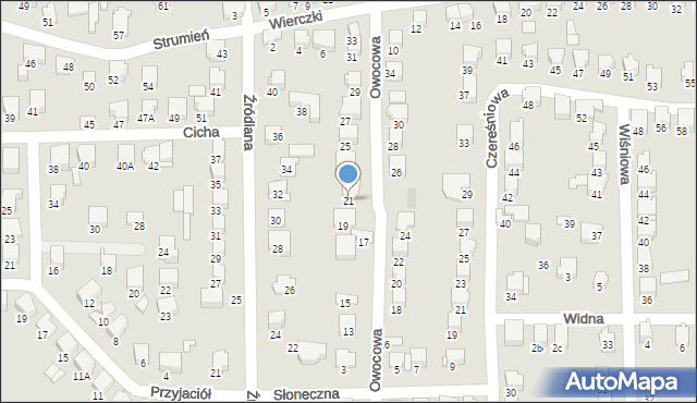 Zawiercie, Owocowa, 21, mapa Zawiercie