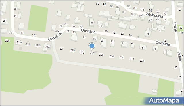 Zgierz, Owsiana, 21f, mapa Zgierz