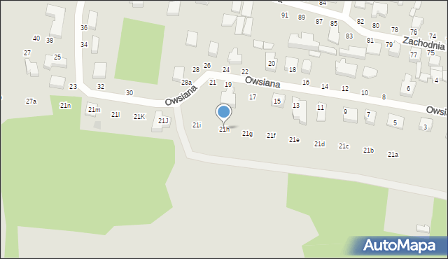 Zgierz, Owsiana, 21h, mapa Zgierz