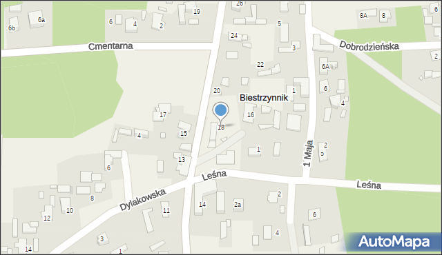 Biestrzynnik, Ozimska, 18, mapa Biestrzynnik