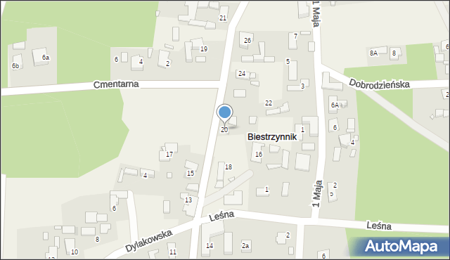 Biestrzynnik, Ozimska, 20, mapa Biestrzynnik