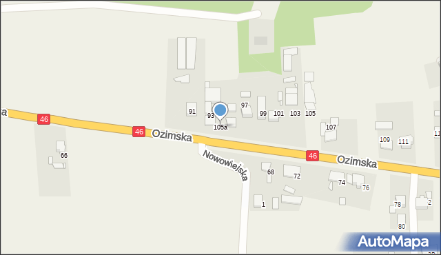 Chrząstowice, Ozimska, 105a, mapa Chrząstowice
