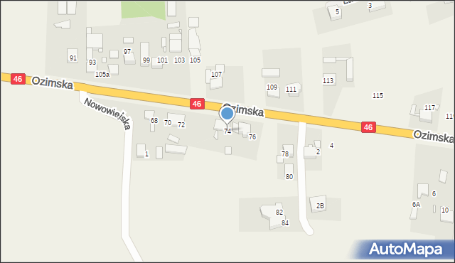 Chrząstowice, Ozimska, 74, mapa Chrząstowice