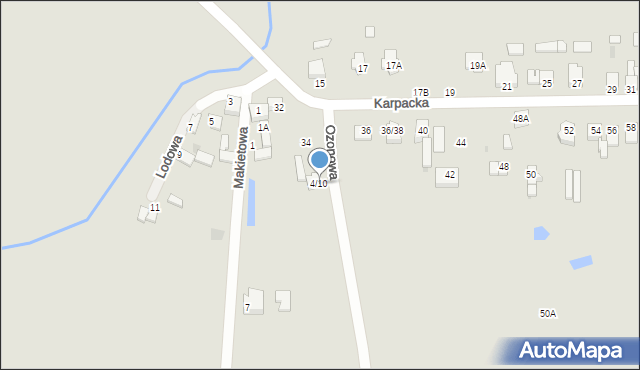 Częstochowa, Ozonowa, 4/10, mapa Częstochowy