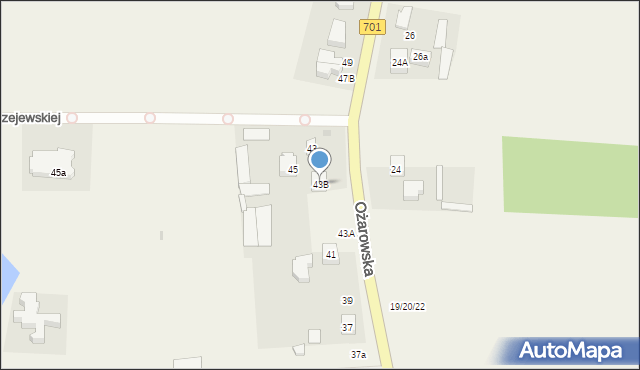 Duchnice, Ożarowska, 43B, mapa Duchnice