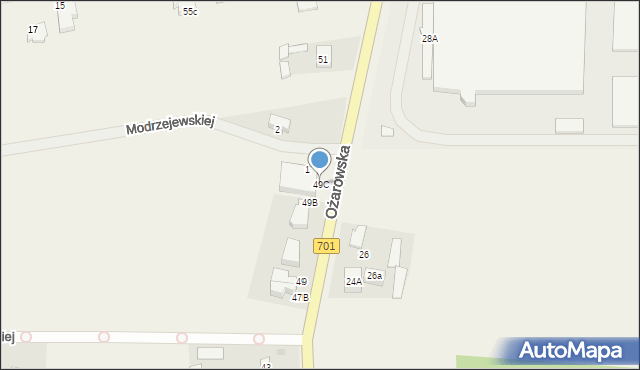 Duchnice, Ożarowska, 49C, mapa Duchnice