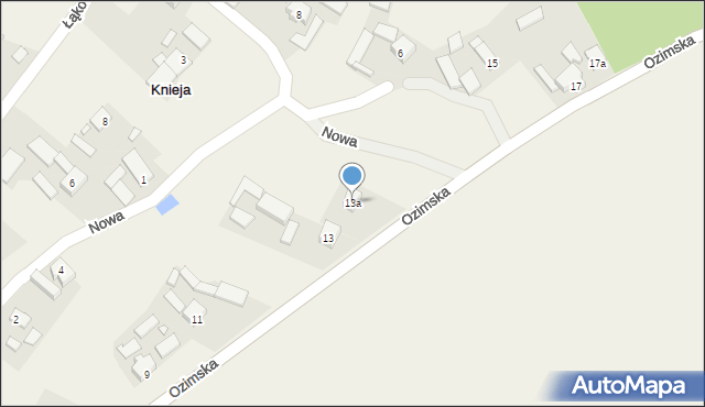 Knieja, Ozimska, 13a, mapa Knieja