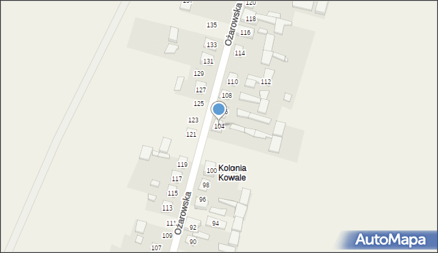 Kowale, Ożarowska, 104, mapa Kowale