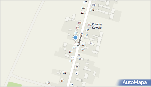 Kowale, Ożarowska, 111, mapa Kowale