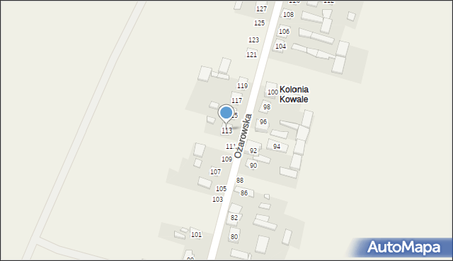 Kowale, Ożarowska, 113, mapa Kowale