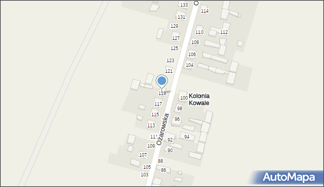 Kowale, Ożarowska, 119, mapa Kowale