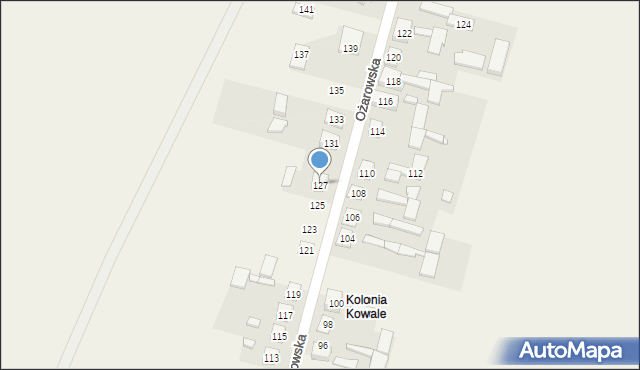 Kowale, Ożarowska, 127, mapa Kowale