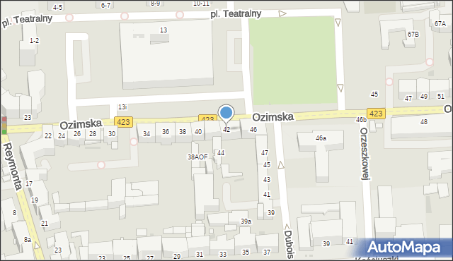 Opole, Ozimska, 42, mapa Opola