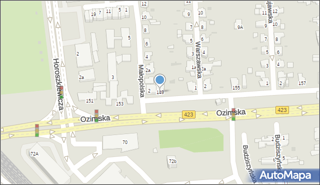 Opole, Ozimska, 149, mapa Opola