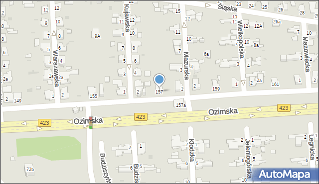 Opole, Ozimska, 157, mapa Opola