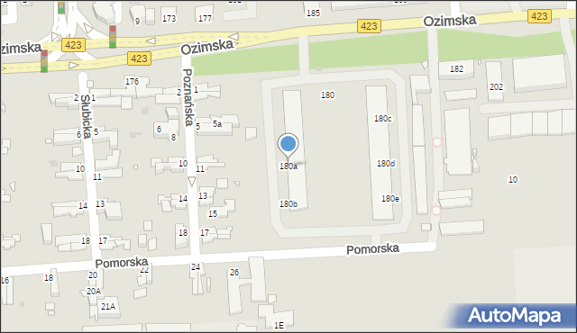 Opole, Ozimska, 180a, mapa Opola