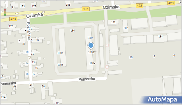 Opole, Ozimska, 180d, mapa Opola