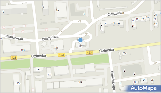 Opole, Ozimska, 197, mapa Opola