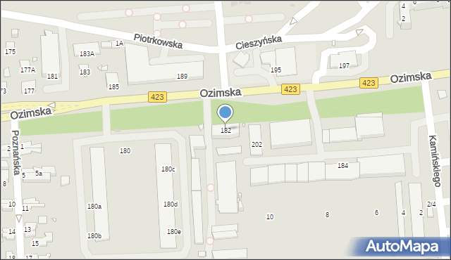 Opole, Ozimska, 182, mapa Opola