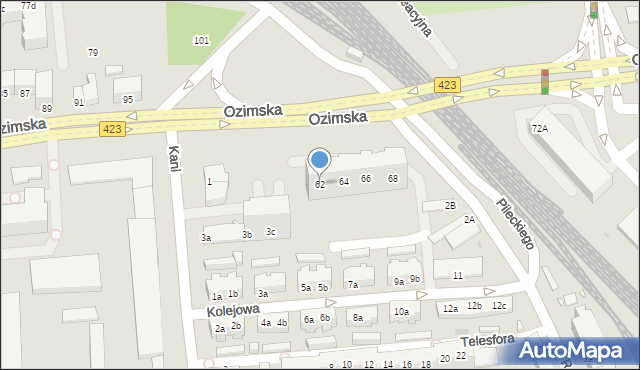 Opole, Ozimska, 62, mapa Opola