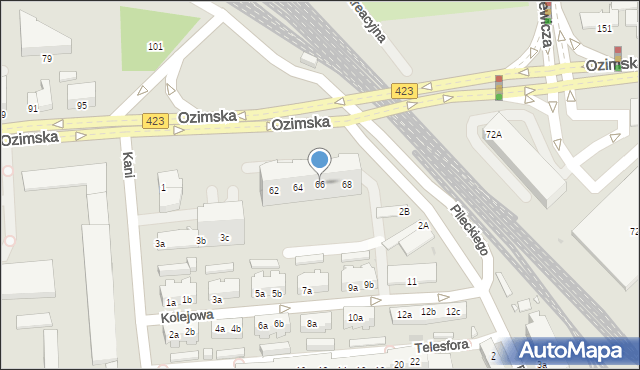 Opole, Ozimska, 66, mapa Opola