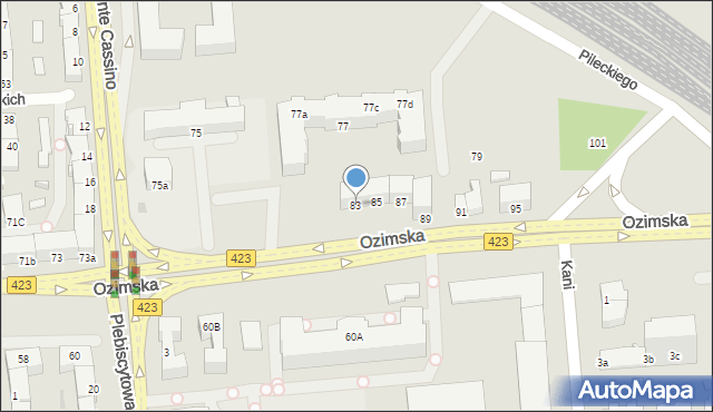 Opole, Ozimska, 83, mapa Opola