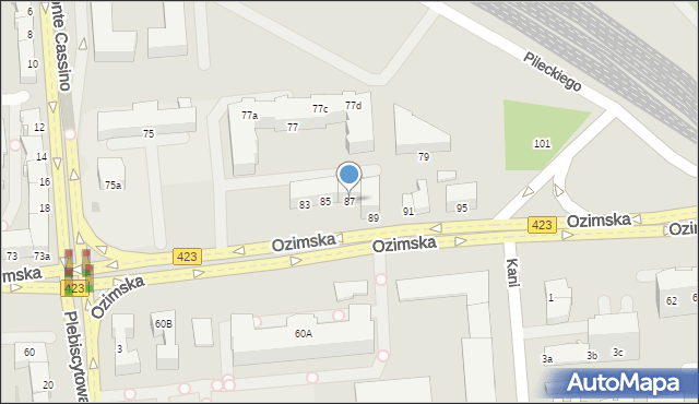 Opole, Ozimska, 87, mapa Opola