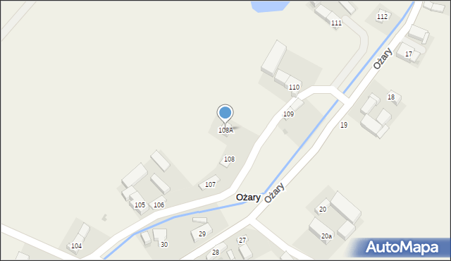 Ożary, Ożary, 108A, mapa Ożary