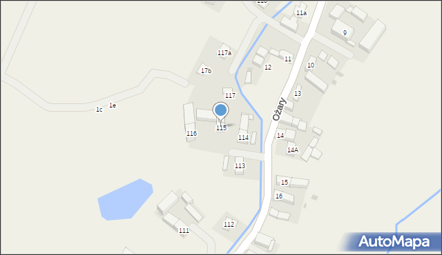 Ożary, Ożary, 115, mapa Ożary