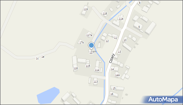 Ożary, Ożary, 117, mapa Ożary