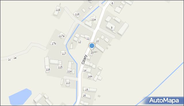 Ożary, Ożary, 13, mapa Ożary