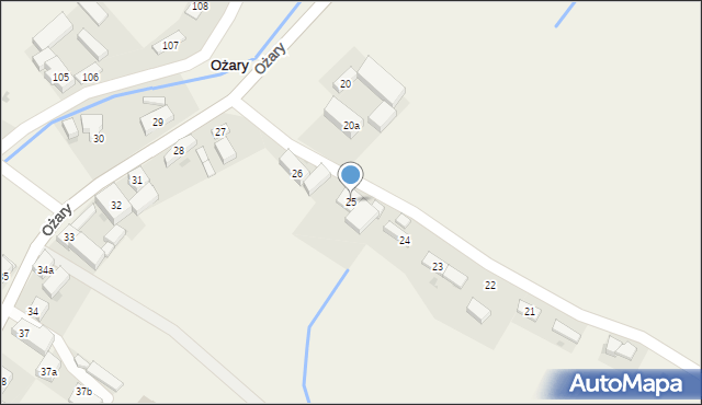 Ożary, Ożary, 25, mapa Ożary