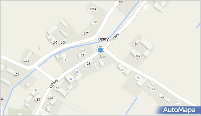 Ożary, Ożary, 27, mapa Ożary