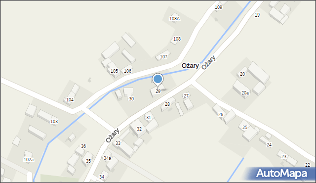 Ożary, Ożary, 29, mapa Ożary