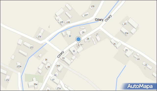 Ożary, Ożary, 31, mapa Ożary