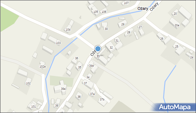 Ożary, Ożary, 33, mapa Ożary