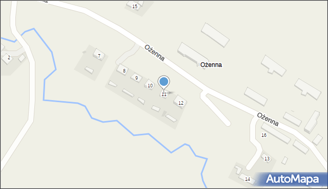 Ożenna, Ożenna, 11, mapa Ożenna