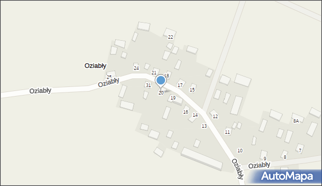 Oziabły, Oziabły, 20, mapa Oziabły