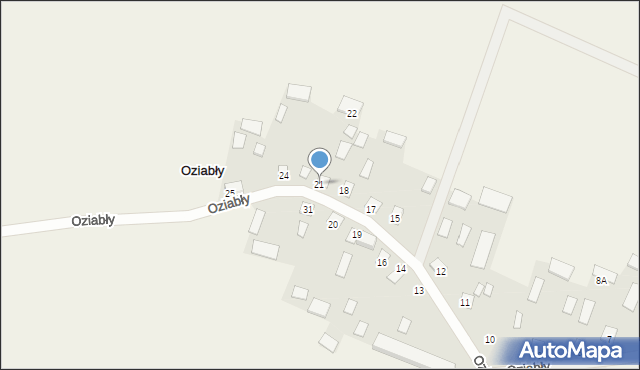 Oziabły, Oziabły, 21, mapa Oziabły